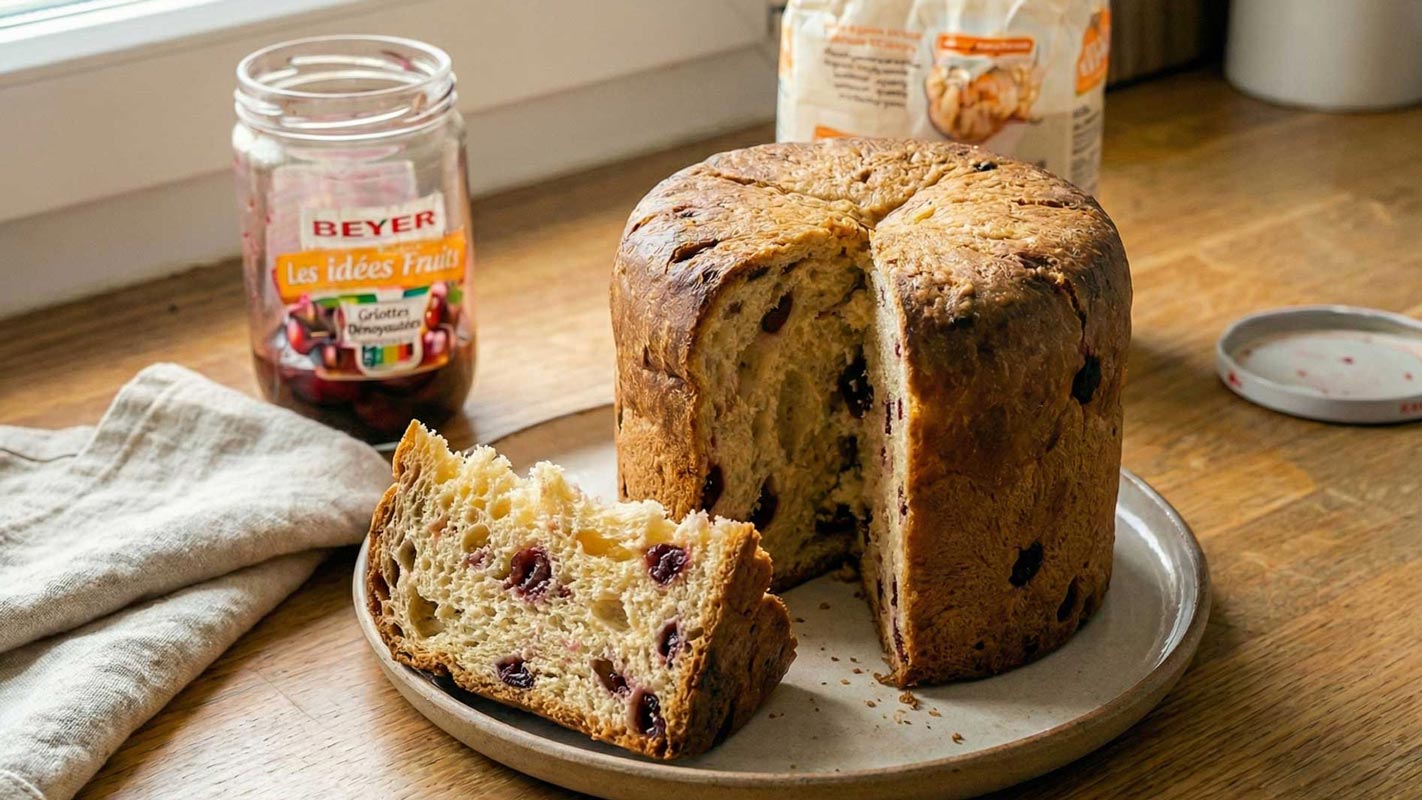Recette de Panettone maison � la griotte