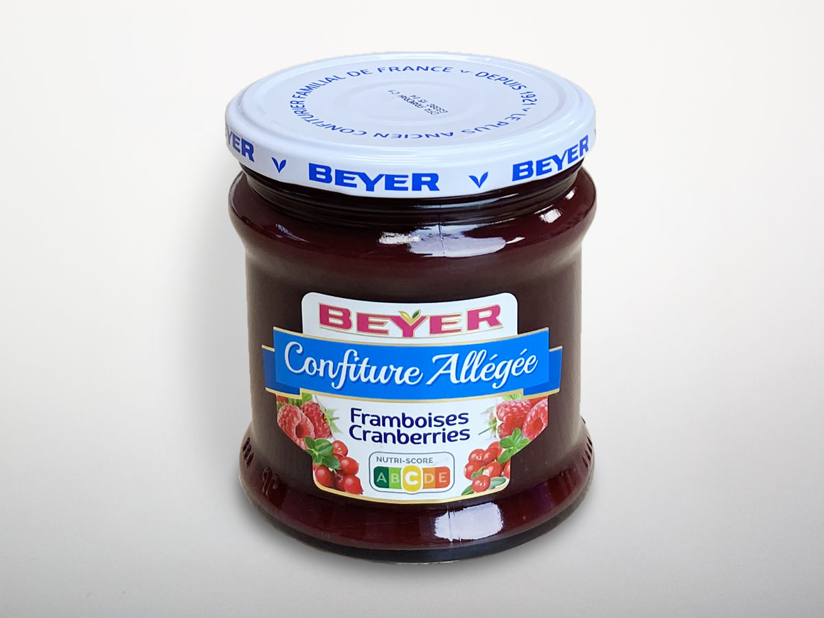 Confiture Extra Allégée Framboise-Cranberries