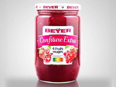 Confiture Extra de 4 Fruits Rouges 740g