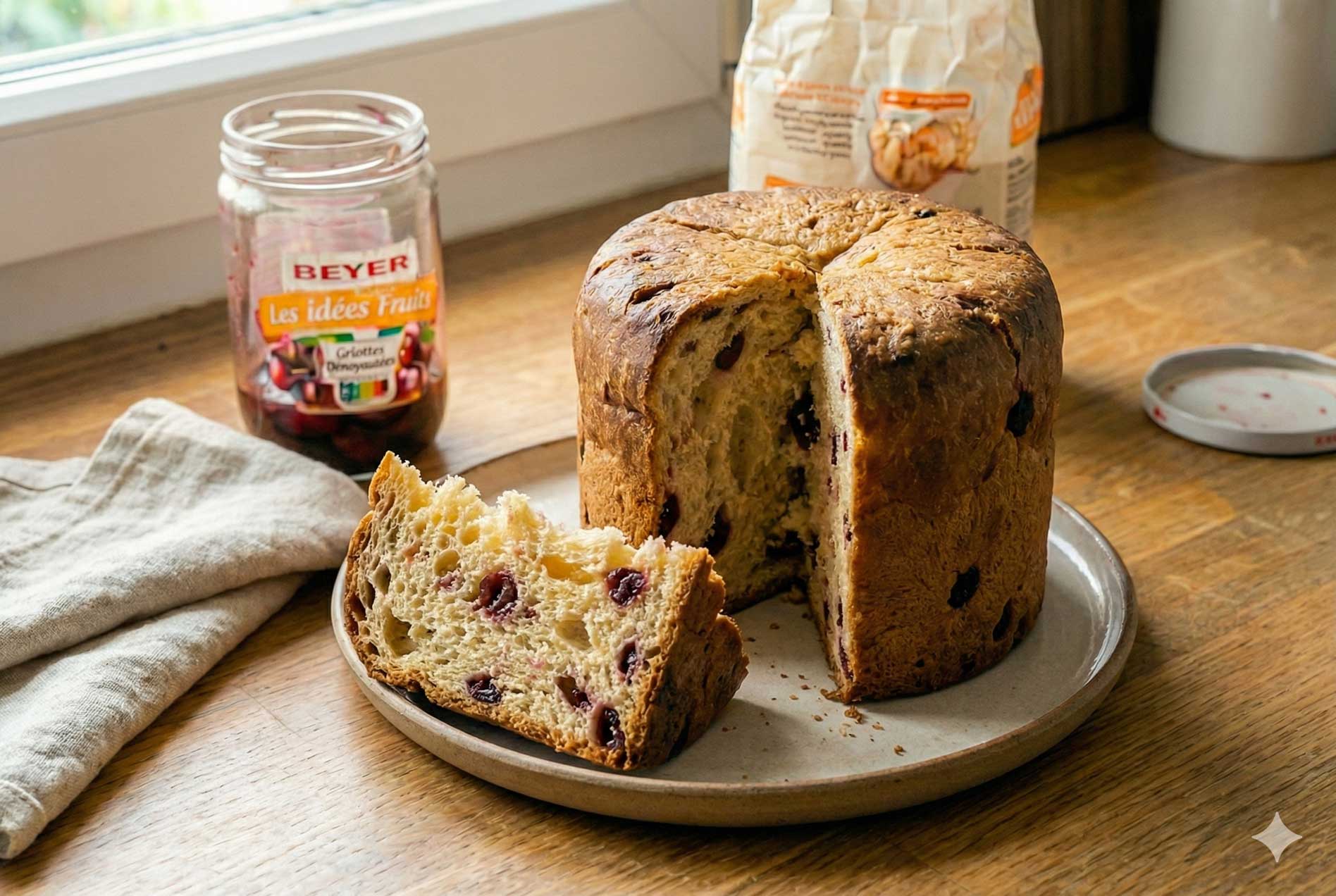 Recette de Panettone maison � la griotte