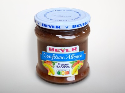 Confiture Extra Allégée Fraises-Bananes